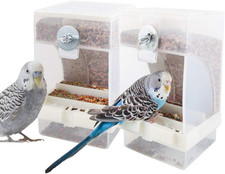 2 PCS No Mess Bird Feeder, Automatic Bird Feeder for Cage, Seed Food Container C