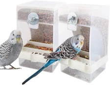 2 PCS No Mess Bird Feeder, Automatic Bird Feeder for Cage, Seed Food Container C