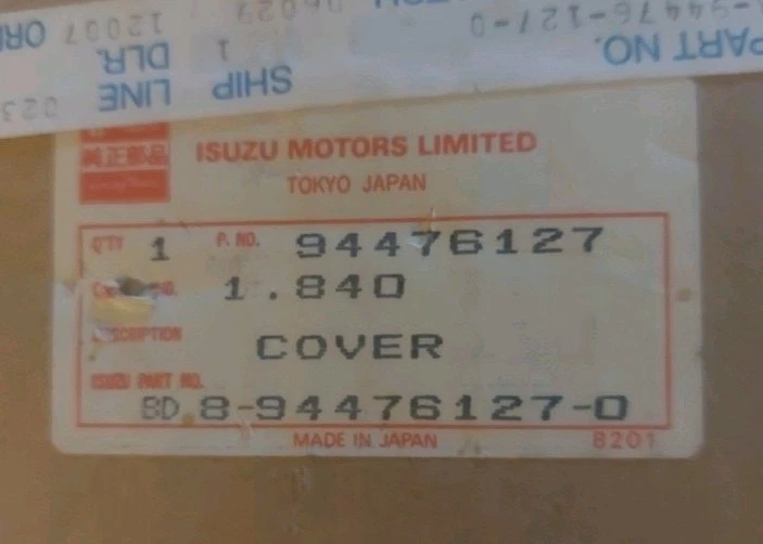 1 PC Isuzu Oil Engine Grid. Novo na caixa. 1-94476127-0, 1.840 Por favor, veja as fotos. - Imagem 2 de 4