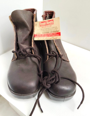 ROSSI Boots Classic Lace Ups Leather Boots Size 8.5 Men Australia New w Tag -AF