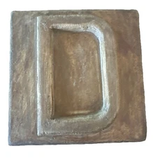 Vintage Foundry Pattern Letter D • Baxter Foundry Boise Idaho Industrial Mold