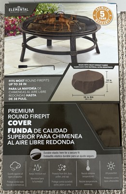 Fire Pit Cover Premium Round Heavy Weight Fits Up To 38'' New In Box 