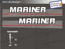 Adesivi motore marino fuoribordo Mariner two five gommone barca stickers 