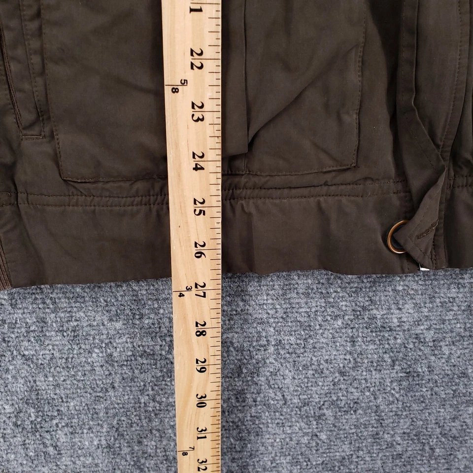 Chaqueta Banana Republic Hombres M Mediana Marrón Safari Granero Campo Abrigo Viaje Cremallera Completa Foto 4 de 4