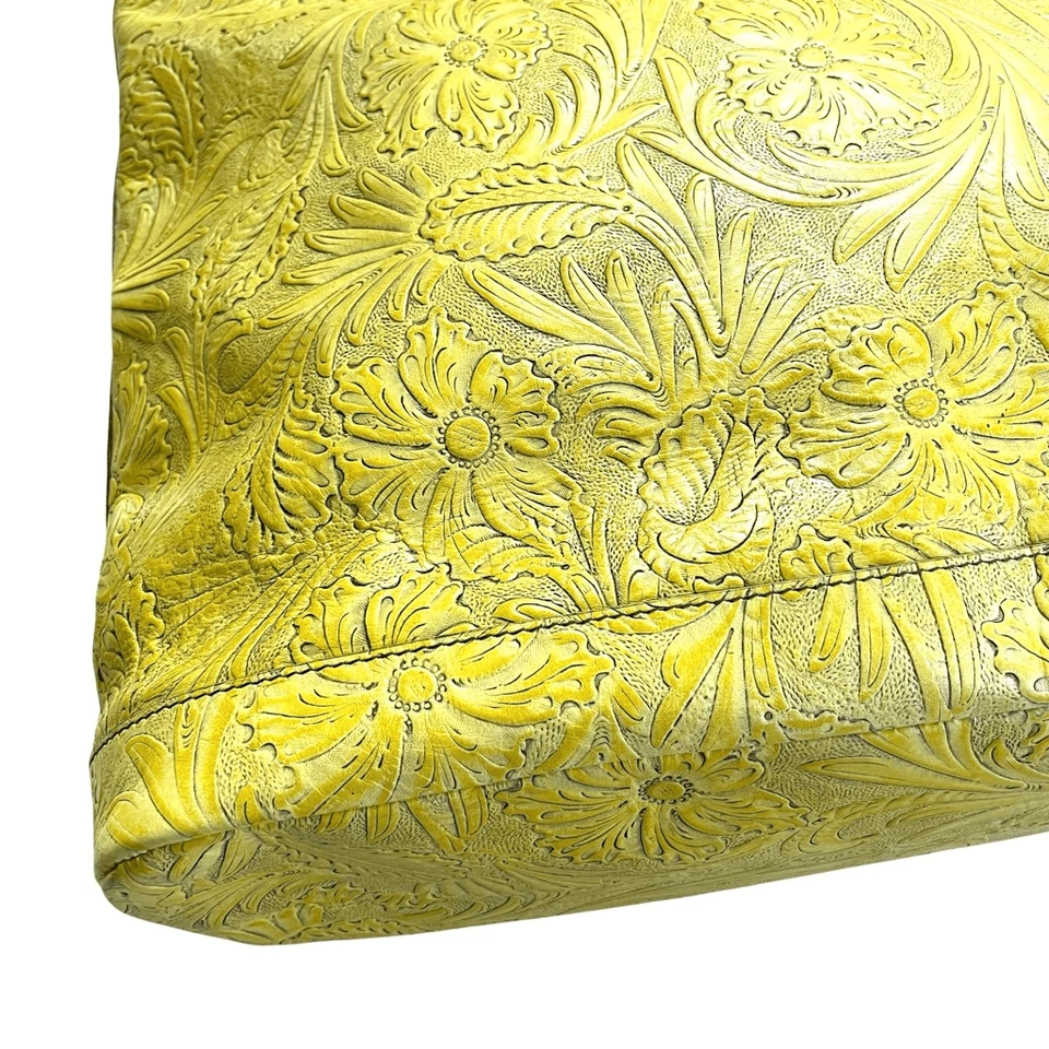 Bolso de Mano FALOR Cuero Genuino Estampado Floral Western Boho Artístico Foto 4 de 4