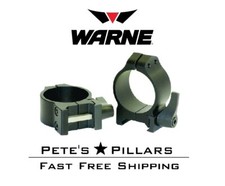 Warne Maxima QD Quick Detach 30mm Low Matte Steel Scope Rings 213LM