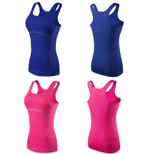 Ladies Women Elastic Tight Sports Vest Tank Tops Yoga Fitness Sportswear - Picture 8 of 16