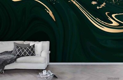 3D Black Marble Gold Texture Wall Murals Wallpaper Murals Wall Sticker 102