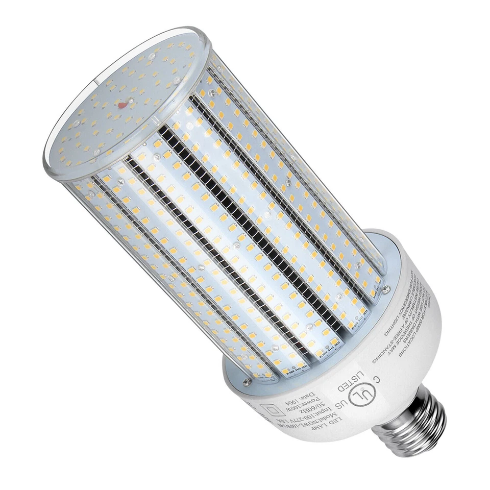 【2 PACK】100W LED Corn Cob Bulb Daylight Commercial Airport Workshop Garage Light - Image 3 of 4