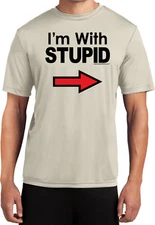 Buy Cool Shirts I'm With Stupid T-shirt Black Print Moisture Wicking Tee