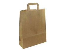 250 Papiertragetaschen Bio Papiertüten Apothekentüten 70g Papier braun 18+8x22cm