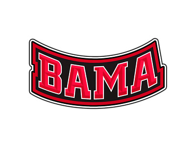 Alabama Roll Tide Bama Logo College Sticker Waterproof Vinyl Decal Die-Cut Car