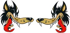 Big Bad Wolf Pairs Decal 5 X 4 Each