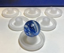 Marble Display Stand Holder Lot Lightweight Plastic Two Sided Raised Flat Rounds