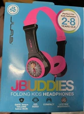JBuddies Folding Kids Headphones, Black/Pink - NEW 📀