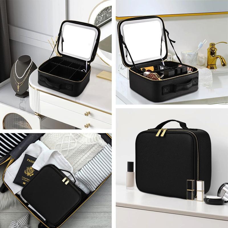 Gabol Beauty Case Per Bambini Stellar - Trousse Doppia Con Manico, Impermeabile, PVC Free, 26x16x10 Cm, Nero - 6