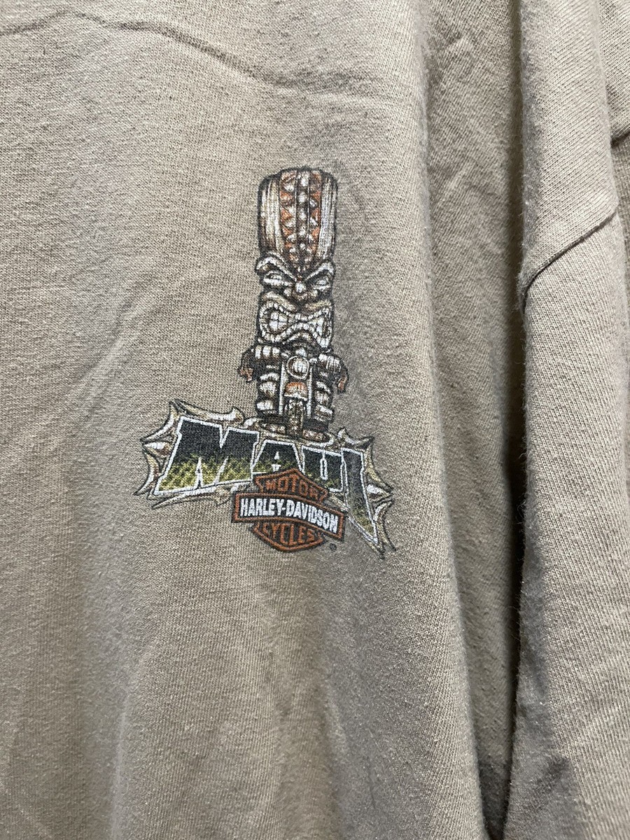 Harley Davidson Men's Short Sleeved Tan T Shirt Size 2XL Maui, HI