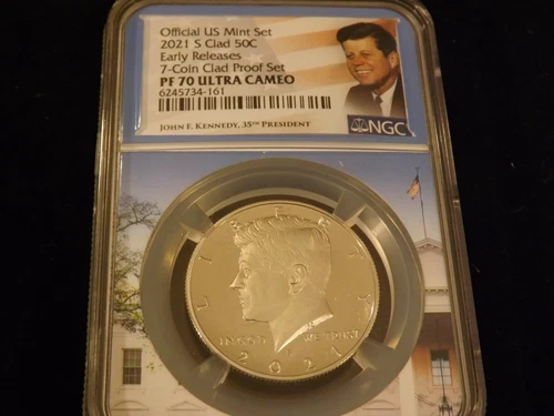 2021-S   Half Dollar      Early Releases    Flag Label           NGC   PF 70