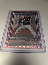 2023 Panini Stars & Stripes Carson Messina RED STARS PRIZM SP #'d 130/149 (CL4)