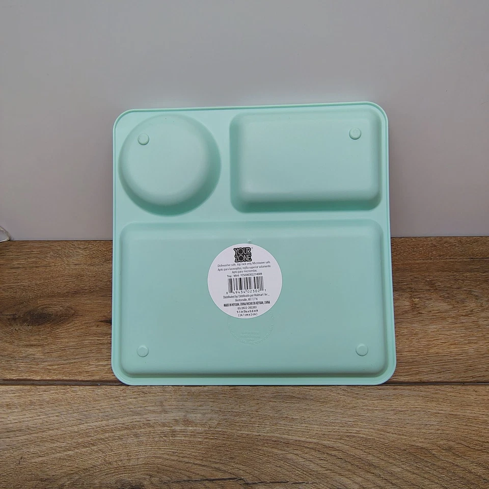 Plato Dividido Niños Cantidad 5 Irrompible Seguro Multi Compartimento Fácil Limpieza Foto 3 de 4