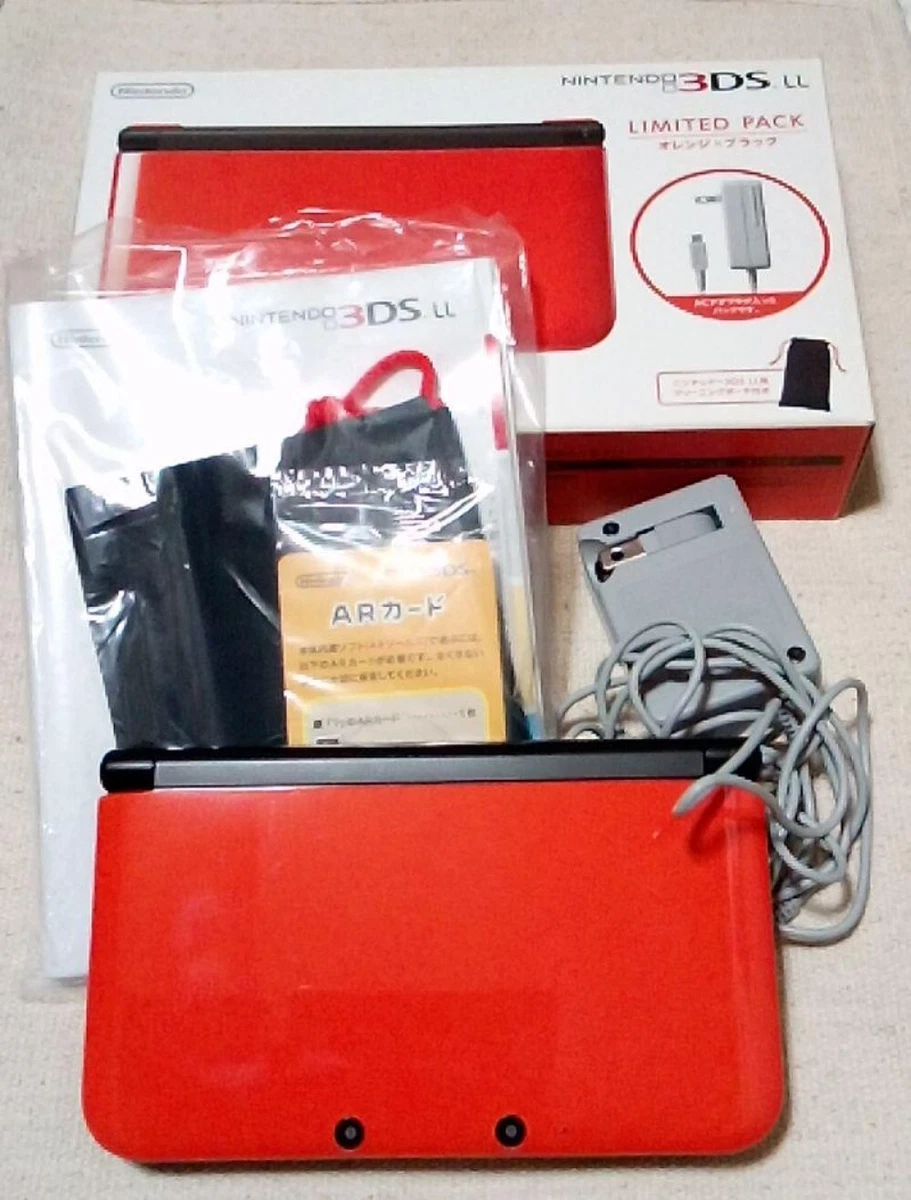 Nintendo 3DS LL XL Limited Pack Orange × Black Console w/box  