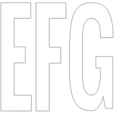 Permanent Adhesive Uppercase Vinyl Letters ~ 4" GOTHIC WHITE ""SHIPS TODAY""