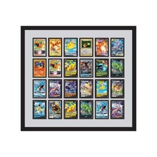 24 Trading Card Frame Wall Mount UV Protection Real Glass Pokemon Display