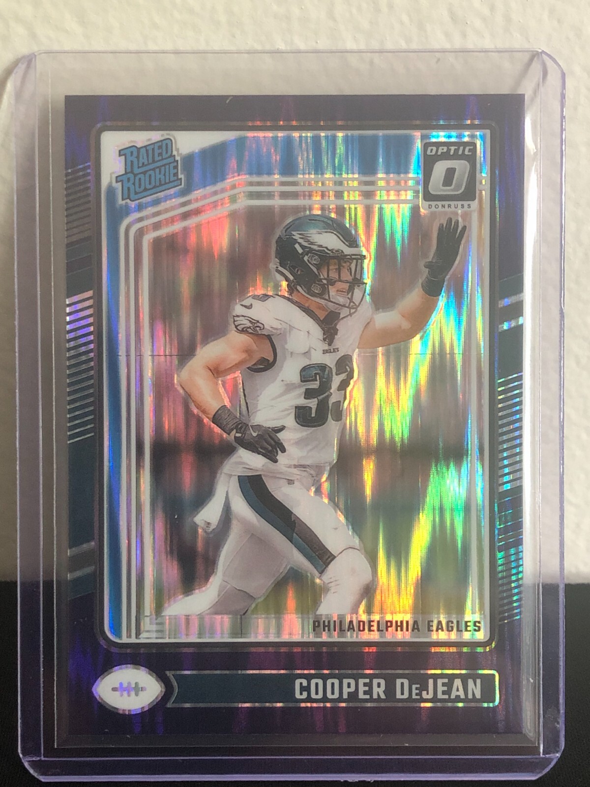 2024 Donruss Optic COOPER DEJEAN Rated Rookie Purple Shock RC #221 Eagles
