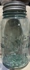 Atlas Strong Shoulder Vintage blue Mason Jar With Zinc Lid — photo 1