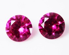 5.5 MM Certified Natural Mozambique Ruby Round Cut 2 Ct Loose Gemstone 2 Pcs