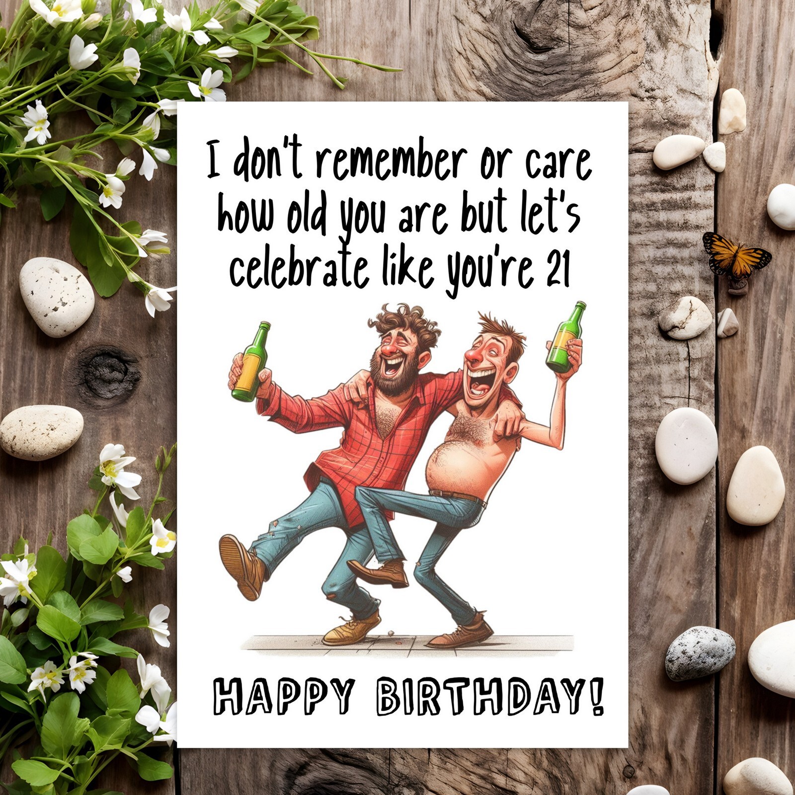 Funny Birthday Card Rude Joke Humour for Him Men Male - Let's Celebrate ...
