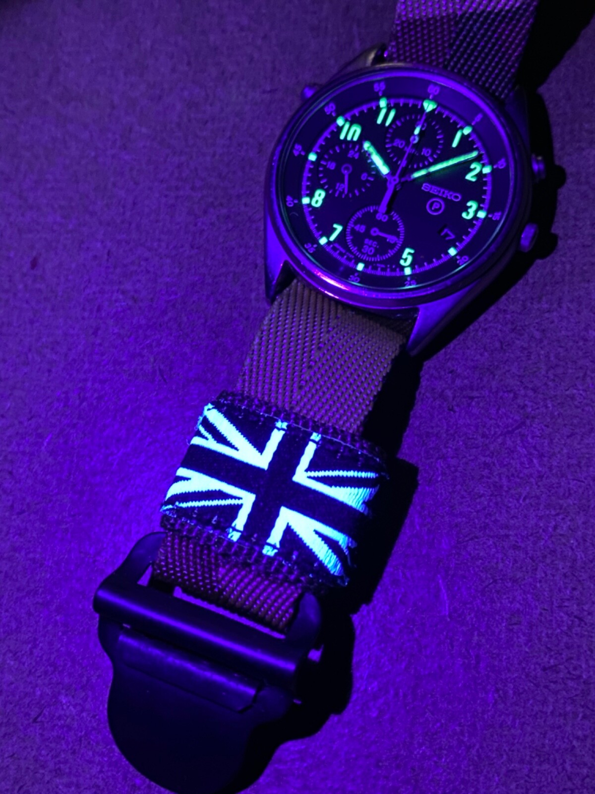 vintage Seiko 7T27-7A20 Gen 2 RAF First Year 1993 Date Royal Air Force Pilot