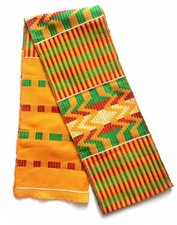 Handwoven Kente Stole Kente Scarf Asante Sash African Textile African Art Cloth