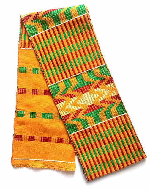 Handwoven Kente Stole Kente Scarf Asante Sash African Textile African