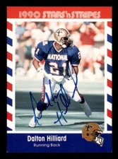 1990 Fleer Stars 'n Stripes Football #45 Dalton Hilliard Signed Auto (no COA)