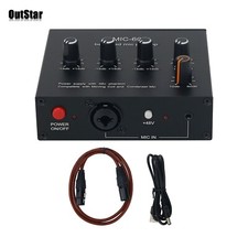 MIC-60 3-Band Equalizer Balanced Microphone Preamplifier w/DC Cable  XLR Cable