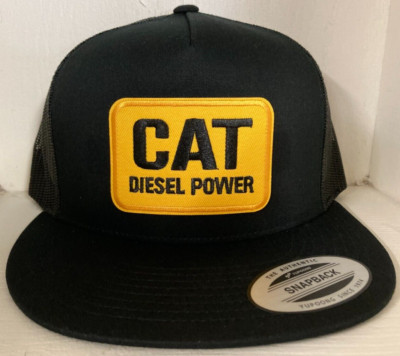 Caterpillar CAT Diesel Power SNAPBACK TRUCKER Hat Cap FlatBill Classic New!