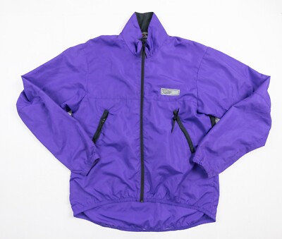 Lowe Alpine Jacket Mens Large Purple Windbreaker Full Zip Adult Outdoors Trek