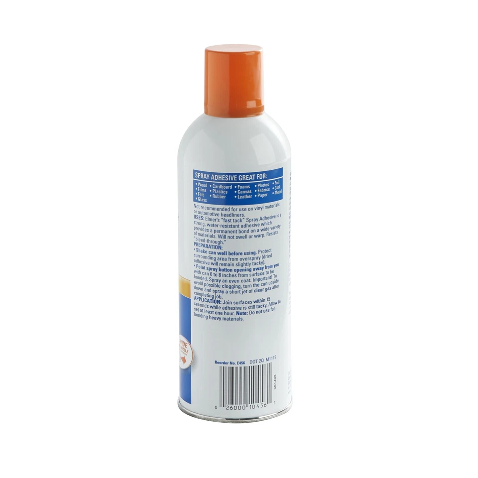 Adhesivo en aerosol extra fuerte Elmers 10 oz secado rápido transparente unión permanente Foto 3 de 3