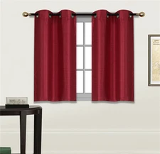2 PANELS Bedroom Half Window Curtain & KITCHEN WINDOW TIER 36" LENGTH N25