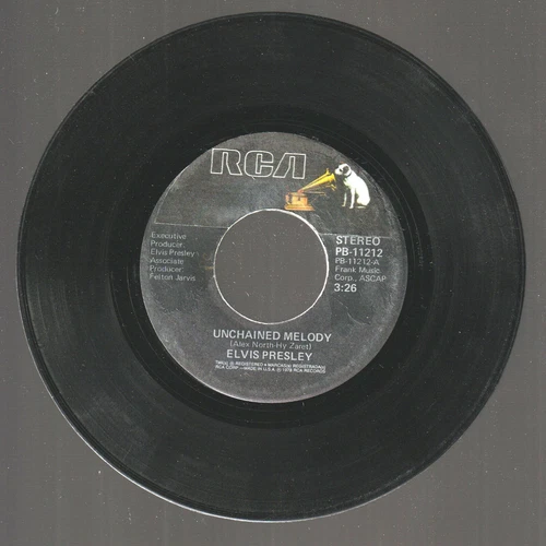 Elvis Presley Unchained Melody / Softly, As I Leave You Vintage 45 Vinyl Record