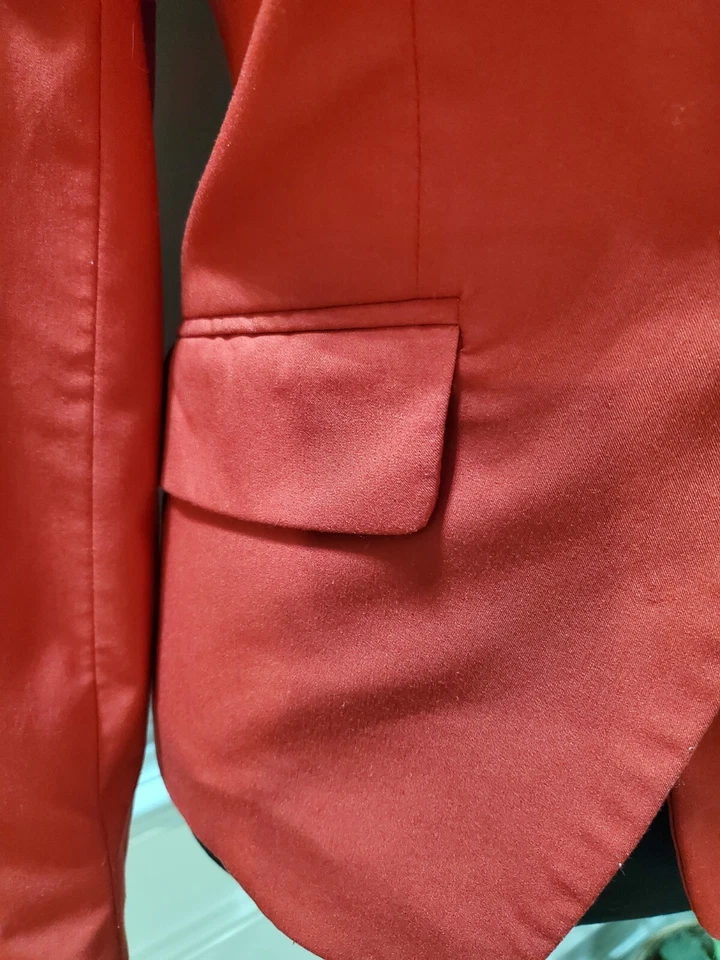 Женский однобортный блейзер Apostrophe красный полиэстер с длинным рукавом размер 2 - Изображение 4 из 4