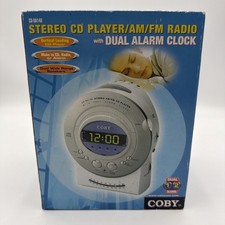 Coby CD-RA140 Stereo CD Player AM/FM Radio Dual Alarm Clock New Box