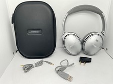 Bose QuietComfort 35 Noise Cancelling Bluetooth Headphones, Silver in Case