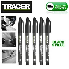 Tracer Fine Permanent Construction Marker Black, 5 Pack