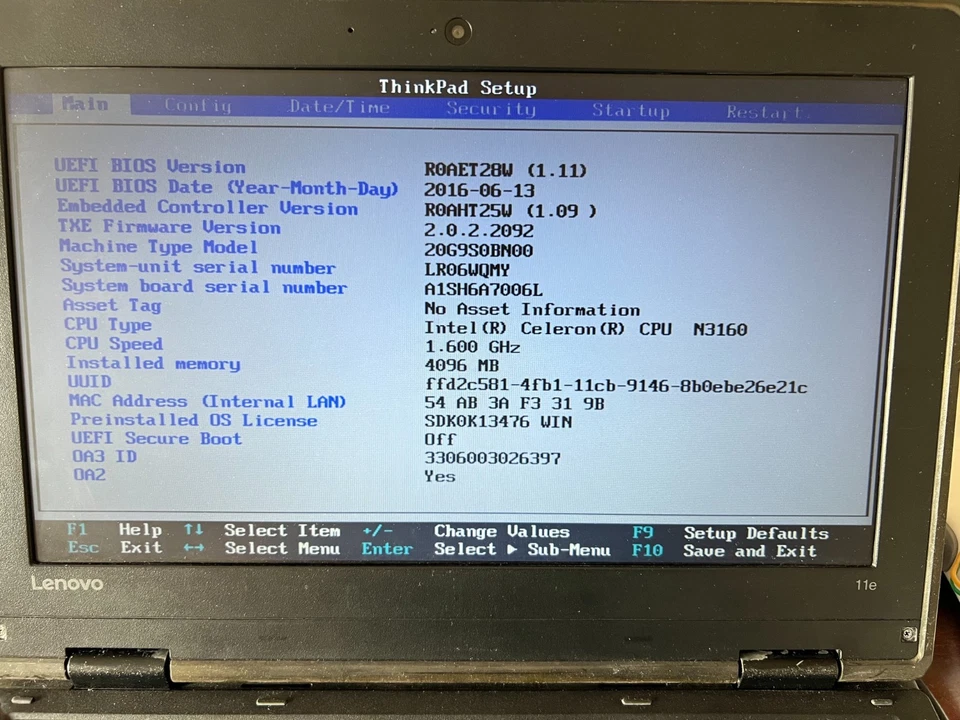 Vintage Lenovo Thinkpad 2016 32 bit with win 7 pro - image 3 of 3