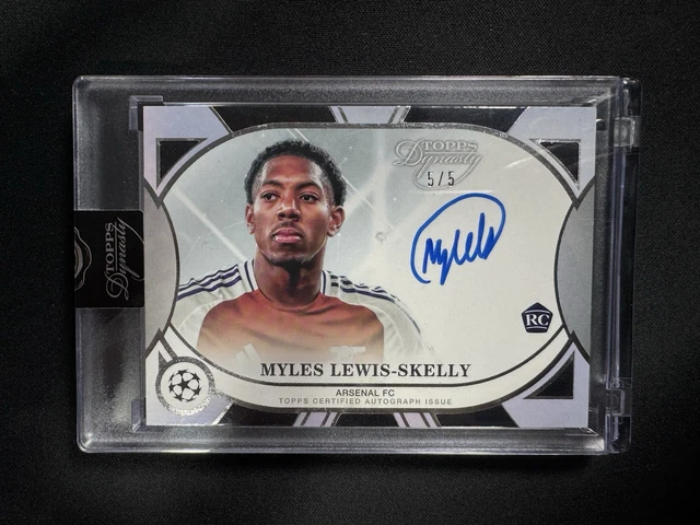 Myles Lewis-Skelly 5/5 Auto RC Topps Dynasty 2024/25 Arsenal On Card