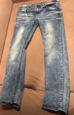 Rocawear jeans in a blue acid wash Size 12 Teens Unisex Vintage! Street Wear