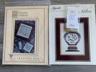 Lot Of 2 The Drawn Thread  Treasure Box , The Victoria Sampler  Myrrh  Mill Hill