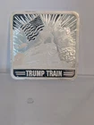 Trump 1 Oz .999 Fine Silver Square 2024 Trump Train Silver Bar BU Coin MAGA 47